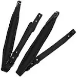 (Black) Black Accordion Straps Leather Soft PU Accordion Straps