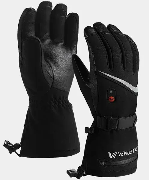 Venustas Heated Gloves for Men and Women, Rechargeable Heated Motorcycle Gloves, Electric Heated Work Gloves for Hunting Skiing and Arthritis