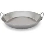 Matfer Bourgeat 062052 Black Steel Paella Pan, 15-3/4 In. Diameter