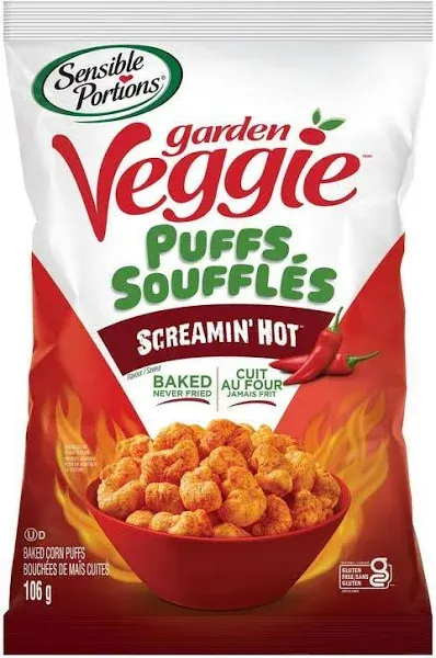 Sensible Portions Garden Veggie Puffs Screamin' Hot