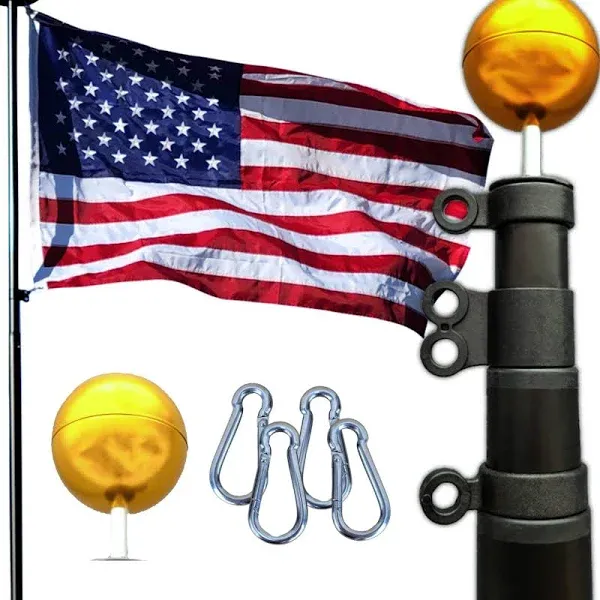 20' or 25' Delta Telescoping "Freedom Edition" Flagpole Kit 25' Telescoping Flagpole Kit / No Thanks