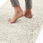 Gorilla Grip Bath Rug 24x17, Thick Soft Absorbent Chenille, Rubber Backing Quick Dry Microfiber Mats, Machine Washable Rugs for