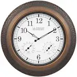 La Crosse Technology 433-3256A-INT 21-Inch Bronze Indoor/Outdoor Atomic Analog Wall Clock