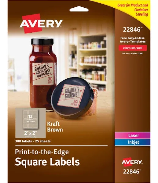 Avery Promotional Label - Kraft Brown