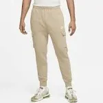 Nike Men's Sportswear Club Fleece Cargo Pants, Small, Khaki