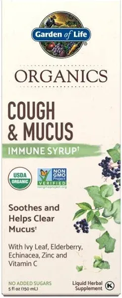 Garden of Life Mykind Organics Cough & Mucus Immune Syrup 5 fl oz