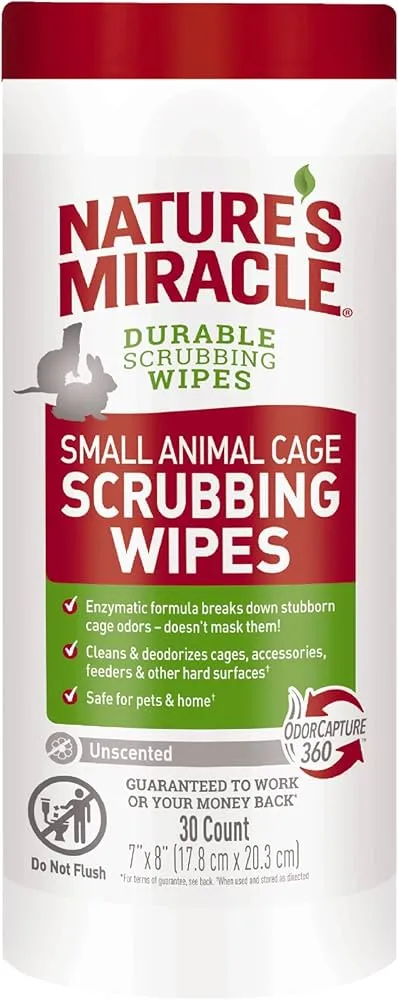 Nature's Miracle Small Animal Cage Scrubbing Wipes