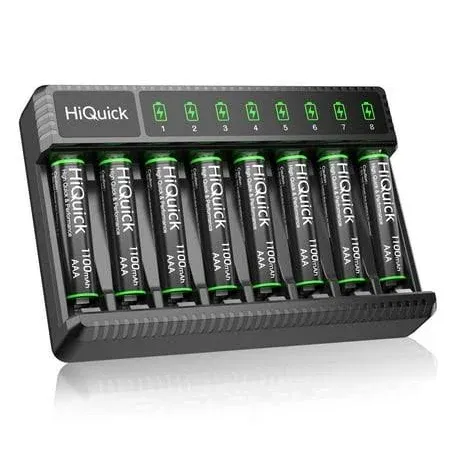 Hiquick 16 Counts Rechargeable Batteries AAA 1100mAh High Capacity Performance 1.2v