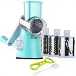 Rotary Cheese Grater Hand Crank, Kitchen Shredder Speed Mandolin Slicer Nut G...