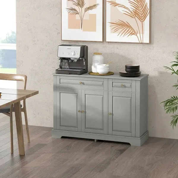 HOMCOM Sideboard Buffet Cabinet, Modern Kitchen Cabinet with 2 Drawers