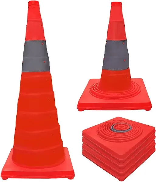 4 Pack Collapsible Traffic Cones