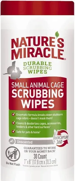 Nature's Miracle Small Animal Cage Scrubbing Wipes