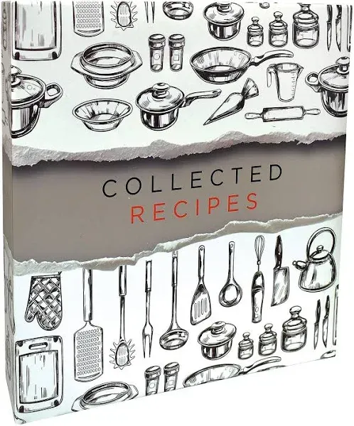 Sleek Kitchen Recipe Binder with Easy-Access Page Protectors &amp; Measurement Guide