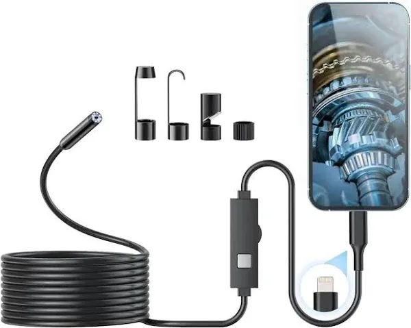 Endoscope Camera with Light, 1920P HD Borescope Tools W400 Led Lights HD Pixel