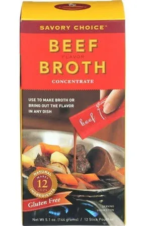 Savory Choice Liquid Beef Broth Concentrate 5.1 Ounce Box (Pack of 2)