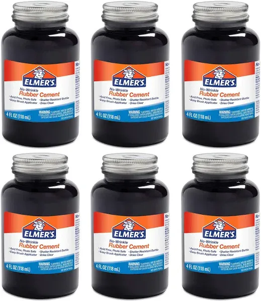 Elmer's 231 Rubber Cement, Repositionable, 8 oz