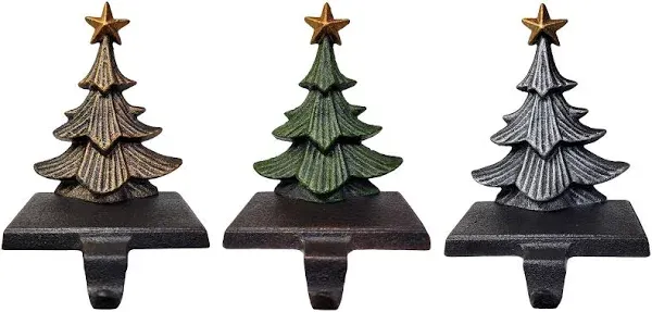 Lulu Decor Cast Iron Christmas Tree Stocking Holders