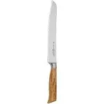 Messermeister Oliva Elite 9” Scalloped Bread Knife - Fine German Steel Alloy Blade & Natural Mediterranean Olive Wood Handle - Rust Resistant & Easy to Maintain