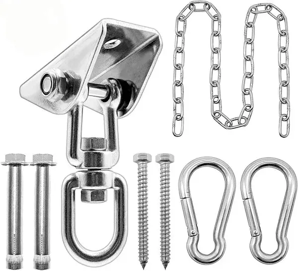 Hammock Hanging Kit With Swing Chain 1000lbs Capacity Hanging Hooks Heavy Duty 3