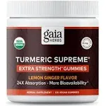 Gaia Herbs Turmeric Supreme Extra Strength Gummies 120 Vegan Gummies