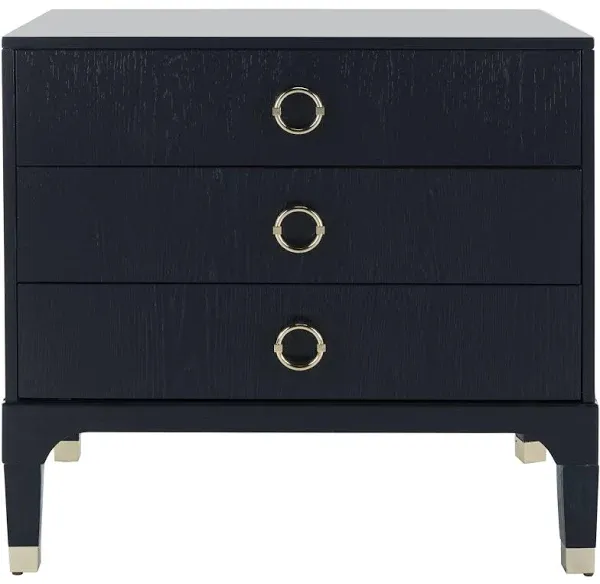 Safavieh Lorna 3 Drawer Contemporary Night Stand - Navy