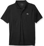 Lacoste Men's Sport Breathable Run-Resistant Interlock Polo Shirt - Black - L