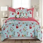 Levtex Home Merry & Bright Gnome for The Holidays Reversible Twin Quilt Multi