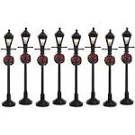 Gas Lantern Street Lamp, Set of 8, Battery Operated (4.5V) #64500