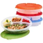 Bentgo Easyboxes 4-Compartment Oval Containers 8-Piece Set Classic