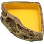 Reptile Feeder Resin Bowl Amphibian Reptile Bowl for Reptile 7.5*5.3*1.6 inch