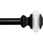 Exclusive Home 36"-72" Prism Curtain Rod - Matte Black