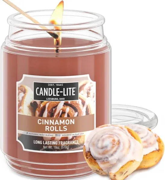 Candle lite 3297549 18 Oz Cinnamon & Pecan Scented Terrace Jar Candle (Pack of 2)