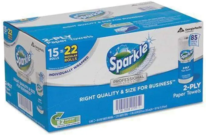 Sparkle Professional Series Perforated Kitchen Paper Towel Rolls