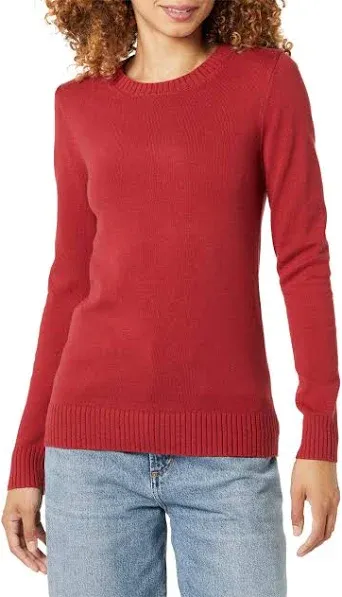 Amazon Essentials Women's 100% Cotton Crewneck Sweater (Available in Plus Size)