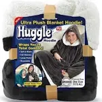 Huggle Hoodie, Fleece &amp; Sherpa Wearable Blanket Hoodie, Gray, Unisex One Size