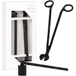 Candle Wick Trimmer and Candle Snuffer Accessory Set – Black