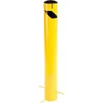 Global Industrial 42" x 5-1/2", Steel Bollard with Removable Plastic Cap & Chain Slots for Underground 652900G