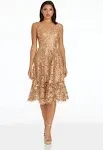 Dress The Population Blair Dress - Gold - M