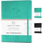 Panda Planner Undated Weekly Planner for 12 Month - Productivity Planner & Happiness Organizer for Goal Setting, Habit Tracking, & Monthly Views with To-Do Lists - 8” x 11” (Turquoise)