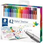 Staedtler Triplus Fineliner Pen (Wallet of 42)