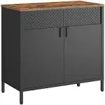 Rustic Brown & Black Floor Standing Storage Sideboard