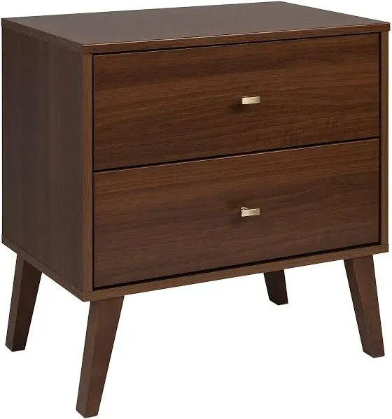 Prepac Milo 2-Drawer Tall Nightstand with Open Shelf - Cherry