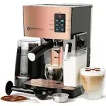 EspressoWorks 19-Bar Espresso, Latte and Cappuccino Maker 10-Piece Set - Brew Cappuccino and Latte with One Button - Espresso Machine with Milk