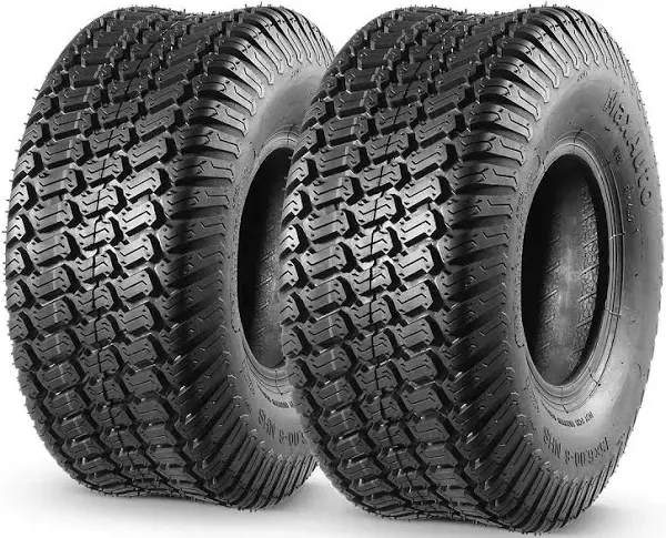 16x6.50-8 Lawn Mower Tire, 16x6.5-8 Tractor Turf Tire, 4 Ply Tubeless, 620lbs Capacity, Set of 2