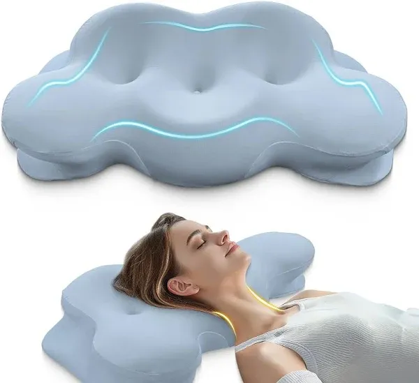 KKN Cervical Neck Pillow, Pillows for Neck and Shoulder Pain Contour Pillow