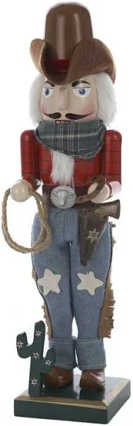 Kurt Adler 15" Wooden Cowboy Nutcracker