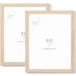 Solid Oak (Wood) Photo & Picture Frame, Size (2 Pack), 8.5x11 in | 22x28 cm