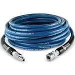 50 ft Blue Pressure Washer Hose with Stainless Steel Fittings