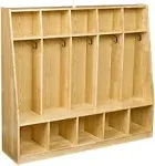 Amazon Basics 5-Section Coat Locker with Bench