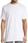 Stafford Men’s Tall/Extra Tall 100% Heavy Weight Cotton Crew Neck Undershirt, White, Short Sleeve, 4 Pack